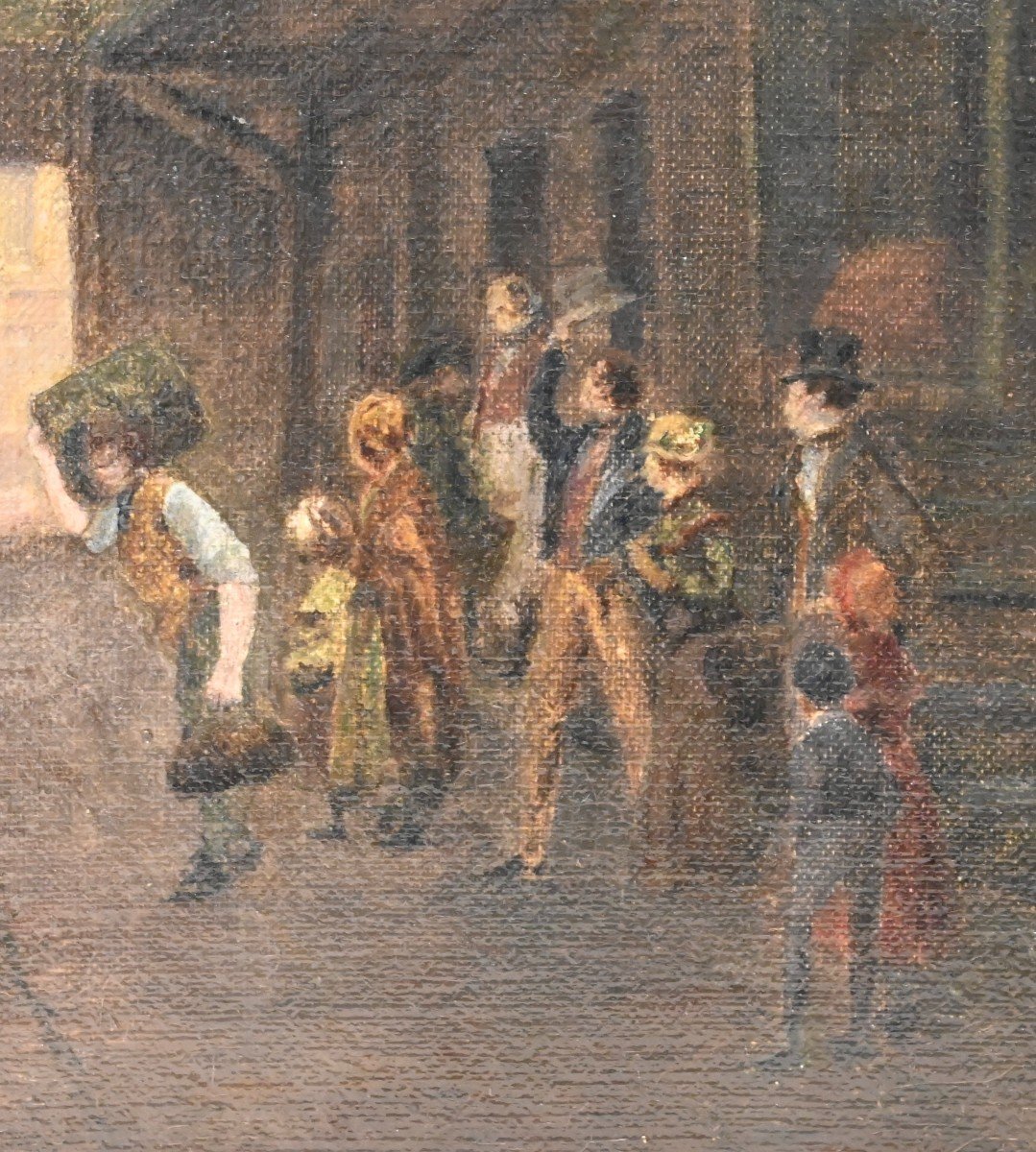 Fattoria Di Posta - Huile Sur Toile - Angleterre Milieu Du XIXe Siècle-photo-1